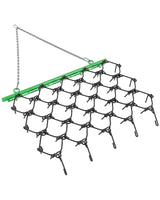 Garvee Rastrillo de Arrastre 152 × 137 cm para ATV/UTV - Acero Aleado Resistente para Nivelación de Arenas y Pastizales - Tinas 1 cm Cilindro Fijo Mat de Cadena
