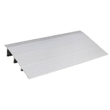 Garvee Rampilla de Umbral de Puerta de Aluminio 8 cm Capacidad 363 kg Antideslizante Ajustable Ligera para Sillas de Ruedas y Cochecitos - Plata-3 Piezas