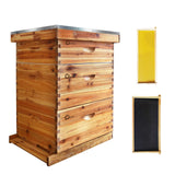 Garvee Kit De Colmena Langstroth 10-Marcos Madera De Cedro Ventilación Amigable Apicultura En Jardín Natural