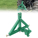 Garvee Receptor de Enganche de 3 Puntos para Tractor 5 cm con Bola de Remolque Acero Inoxidable Uso Industrial Construcción - Verde