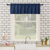 Garvee Cortinas impermeables para cocina, cenefa texturizada, cortinas cortas, color azul marino, para media ventana en cocina, baño, dormitorio, sala de estar, 150x38.1cm - Azul Marino