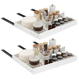 Garvee Set 2 Cajones De Cocina Extraíbles Telescopio Suave Acero Carbono Blanco Organizador Versátil 42x33x7.5cm Ideal Para Cocina Y Baño - Weiß