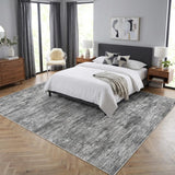 Garvee Alfombra De Salón Lavable 240x340 Cm Antideslizante Gris Para Dormitorio Y Oficina En Casa - Gris