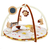 Arco de actividades para bebé Garvee con tapete y 9 juguetes sensoriales, material suave, fácil de montar y transportar, para desarrollo infantil temprano, multicolor