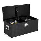 Garvee Caja de herramientas 76x38x38 cm de Aluminio con Caja Deslizable y Cerradura de Acero para Pickup y Camionetas Negro - Negro