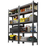 Garvee Estantería Metálica de 5 Niveles Ajustables con 900 kg de Capacidad, Acero SPCC Antióxido, 183 x 90 x 30 cm, Negro