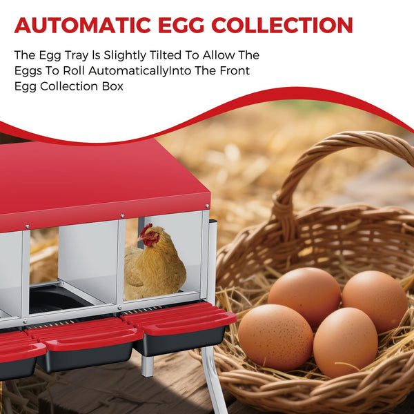 Caja de anidación con recolección fácil de huevos