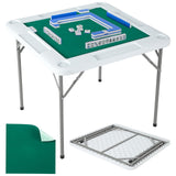 Garvee Mesa Auxiliar Cuadrada 90x90 cm  Mesa Plegable Portátil con Posavasos - 