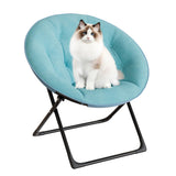 Garvee Silla Lazy De Piel Sintética, Sillón Lunar Grande Plegable Con Marco Metálico, Asiento Acolchado De Flores Para Dormitorio Y Sala, Grande, Color Floral - Verde