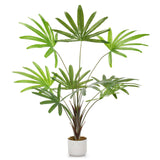 Garvee Palma Areca Artificial 100cm Hoja PEVA Duradera Rama Ajustable Para Hogar Y Oficina Verde - Palma de dedos