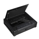 Garvee Caja Fuerte Biométrica para Pistolas, Acceso por Huella, PIN y Llave, Acero Q235 3 mm, Compacta, para Hogar y Coche, Negro