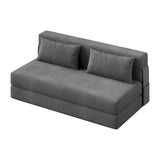 Garvee Sofá Cama Plegable 4 en 1 de Pana, Convertible en Sofá, Cama, Reposapiés y Cama Individual, Gris Oscuro, para Sala y Dormitorio - Gris Oscuro