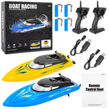 Garvee Barcos RC 2PACK Barco Eléctrico Rápido Impermeable ABS Juego Acuático Verano 15-20 Minutos