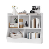 Garvee Armario almacenamiento juguetes MDF 2 niveles 5 compartimentos 2 en 1 interior dormitorio niño sala juegos blanco - Blanco