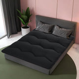 Garvee Colchón Futón Japonés Full Tatami 8 cm Espesor Espuma Alta Densidad Plegable Portátil Tela Suave para Dormitorios Camping - Línea Negra