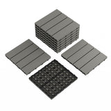 Garvee Baldosas De Plástico Entrelazadas Para Terraza, Patio Y Balcón, Gris, Resistente Y Fácil De Instalar - Gris