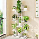 Garvee Estanteria Para Plantas Soporte Para Plantas Estante para plantas de interior multicapa 62,5x23x126cm blanco - Blanco