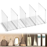 Garvee Divisores De Estantes Para Armarios Transparente Plástico 5 Piezas Removibles Organizador Para Bolsos Y Ropa Dormitorio Cocina Oficina
