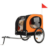 Garvee Remolque para Perros PT2211 40kg Plegable Tela Oxford 600D Impermeable Carbón Acero Neumáticos 48.3cm para Bicicleta Paseos al Aire Libre Color Naranja - Naranja