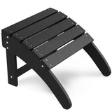 Garvee Ottomán HDPE Para Silla Adirondack Resistente Al Clima Fácil De Montar Jardín Patio 18''W x 18.7''D x 14.1''H - Negro