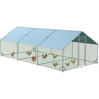Garvee Gallinero XXL 3x6x2m, Estable, Acero Galvanizado, Cubierta Resistente a UV y Agua, para Gallinas, Patos y Conejos