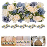 Garvee Guirnalda De Peonías Artificiales De Seda 6 Piezas Para Bodas Y Decoración De Escaleras Flexible Realista Color Varios - Champán + Azul