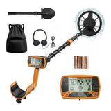 Garvee Detector de Metales Profesional para Adultos y Niños con Pantalla LCD Retroiluminada Bobina Impermeable IP68 de 20 cm y Profundidad de 25 cm, Naranja