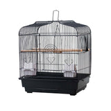 Garvee Jaula Viaje Pájaro Metal 46x36x52cm Negro Loros Canarios Portátil