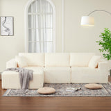 Garvee Divano Moderno Multifunción Modular Memory Foam Blanco Edición Europea Para Salón Y Hogares - Blanco