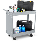 Garvee Carro De Herramientas Rodante 2 Niveles Acero Resistente Taller Y Garaje 29.14in X 15.16in X 32.09in - Gris