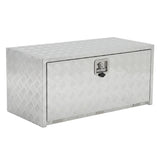 Garvee Caja de Herramientas Bajo Cuerpo 61 cm de Aluminio Resistente Impermeable con Cerradura para Camionetas y Remolques Negro - Plata