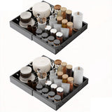 Garvee Set 2 Cajones Extraíbles Cocina, Acero Carbono Negro, Organizador Compacto 42x33x7.5cm - Schwarz