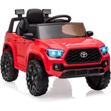 Garvee Electroauto 12V, Control Parental, Luces LED, Suspensión Cómoda, 3-6 años, Interior y Exterior, Rojo - Rojo