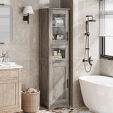 Garvee Mueble De Baño Alto Estrecho Con Puertas Y Estante Ajustable Para Lavandería Cocina Sala De Estar 170 Cm Gris - Gris +Fila simple