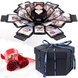 Garvee Caja Explosiva DIY para Fotos Álbum Personalizable con Compartimentos para Regalos de Cumpleaños y Bodas Papel Fácil de Usar