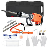 Garvee Martillo Demoledor de 1700W con Motor de Cobre y 3 Funciones de Perforación y Cincelado para Hormigón y Albañilería Pesada - Naranja