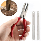 Garvee Bundabzieher Flachkopfzange 15,2 cm - Profesional para Guitarra y Bajo - Acero Resistente - Herramienta para Cuerdas y Trastes - Uso en Talleres y Conciertos