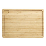 Garvee Tabla de Cortar de Bambú Carbonizado 50.8×35.6×2cm, Extra Grande de Doble Cara, con Canal de Jugo y Asa, Color Claro, Multiusos para Cocina - Color Claro