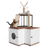 Garvee Árbol Para Gatos Con Casa Y Rascador Multi-nivel De Madera Duradera Para Interiores Color Natural