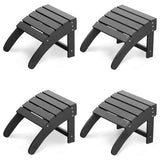Garvee Ottoman para Silla Adirondack HDPE Resistente al Clima Fácil de Mantener Jardín Piscina 46 × 47 × 36 cm - Gris Oscuro