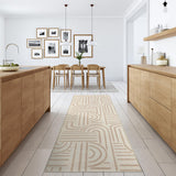 Garvee Teppich 80x150 Alfombra Lavable para Dormitorio, Antideslizante y Suave, Beige, Pasillo y Cocina - Beige