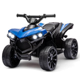 Garvee Quad Eléctrico 6V, LED, Música, Ruedas Antideslizantes, Control Fácil, PP Resistente, 2-5 años, Interior y Exterior, Azul - Azul