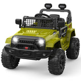 Garvee Coche Eléctrico 12V, Bluetooth, Control Remoto, 2 Velocidades, Luces LED, 3-6 años, Interior y Exterior, Verde - Verde