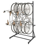 Garvee Soporte para 5 Bicicletas de Acero con Altura Ajustable de 117 a 207 cm y Ganchos Regulables, 136 kg, Negro - Negro