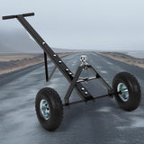 Garvee Ayuda para Manejar Remolques, Capacidad 275 Kg, Acero Robusto, Ruedas Neumáticas de 30cm, Enganche de Bola de 5cm, Mango Cómodo, Portátil, para Caravanas y Remolques