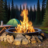 Garvee Feuerschalenring De Acero Carbono Resistente Y Duradero Para Jardín Y Camping 122-152cm Negro - Negro