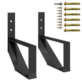 Garvee Escalera de Acero con Soportes Reforzados para Interior y Exterior, Capacidad 272kg, Resistente a la Corrosión, Fácil Instalación - Negro