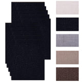 Garvee Parche De Reparación De Lino 10 Piezas Autoadhesivo Y Termoadhesivo Para Ropa Y Equipaje Colores Variados 20x25cm - Negro