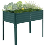 Garvee Cama elevada de jardín 1.2x0.6x0.9m de Metal con Soporte Estructura Ergonómica para Cultivo de Verduras en Terraza Verde Oscuro - Verde Oscuro-Elevado