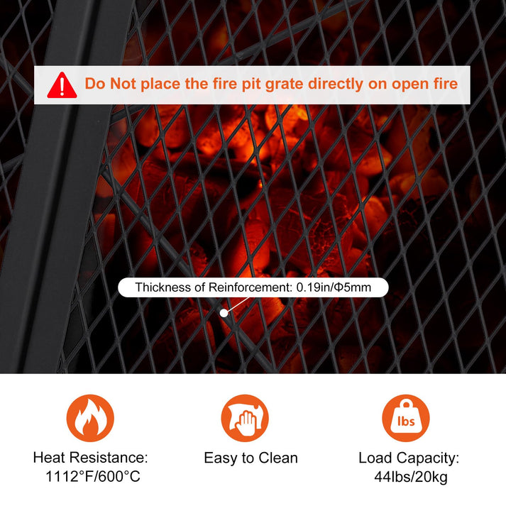 Rejilla de acero resistente al calor hasta 300°C con carga 20kg